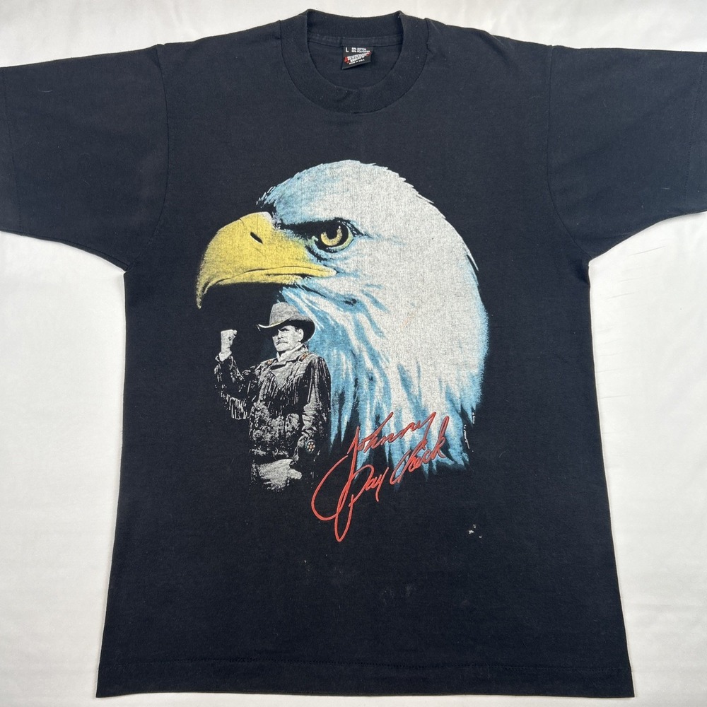 VTG 1991 Johnny Paycheck Take This Job & Shove It Tout T Shirt Sz L Screen Stars
